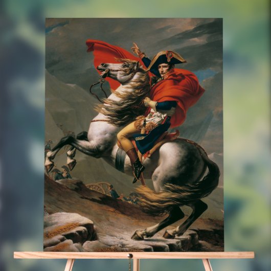 Napoleon mit Pferd, Schlacht am St. Bernard-Pass Acrylschild (Neutral)