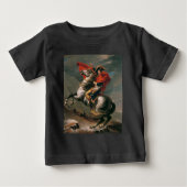 Napoleon mit Pferd, Schlacht am St. Bernard-Pass Baby T-shirt (Vorderseite)