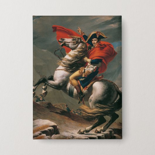 Napoleon mit Pferd, Schlacht am St. Bernard-Pass Button (Vorderseite)