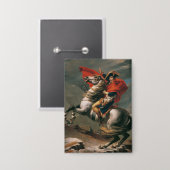 Napoleon mit Pferd, Schlacht am St. Bernard-Pass Button (Vorderseite/Rückseite)