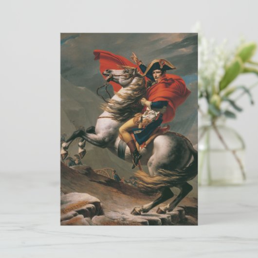 Napoleon mit Pferd, Schlacht am St. Bernard-Pass Einladung (Stehend Vorderseite)