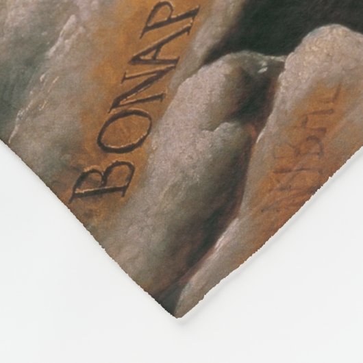 Napoleon mit Pferd, Schlacht am St. Bernard-Pass Fleecedecke (Ecke)