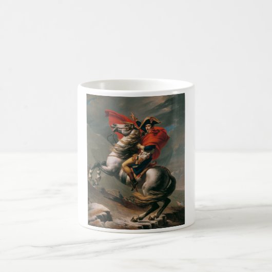 Napoleon mit Pferd, Schlacht am St. Bernard-Pass Kaffeetasse (Mittel)