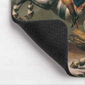Napoleon mit Pferd, Schlacht am St. Bernard-Pass Mousepad (Ecke)