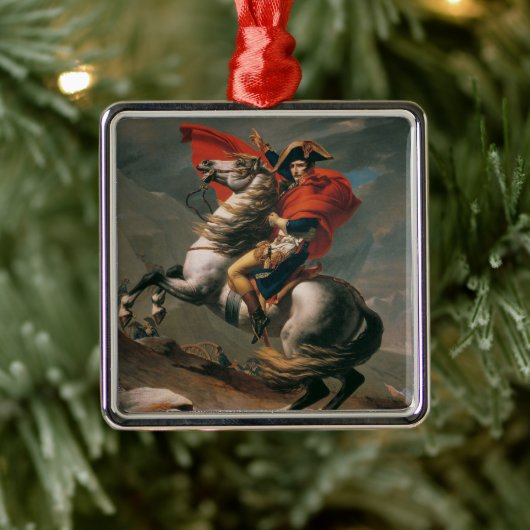 Napoleon mit Pferd, Schlacht am St. Bernard-Pass Ornament Aus Metall (Baum)
