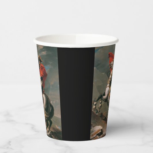 Napoleon mit Pferd, Schlacht am St. Bernard-Pass Pappbecher (Links)