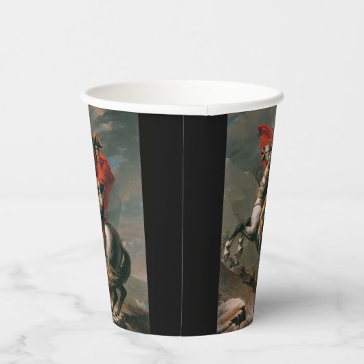 Napoleon mit Pferd, Schlacht am St. Bernard-Pass Pappbecher (Rechts)