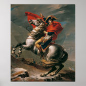 Napoleon mit Pferd, Schlacht am St. Bernard-Pass Poster (Vorne)