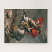 Napoleon mit Pferd, Schlacht am St. Bernard-Pass Puzzle (Horizontal)