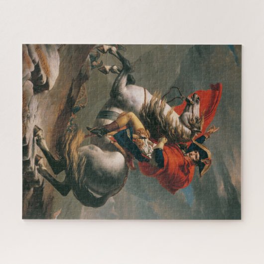 Napoleon mit Pferd, Schlacht am St. Bernard-Pass Puzzle (Horizontal)
