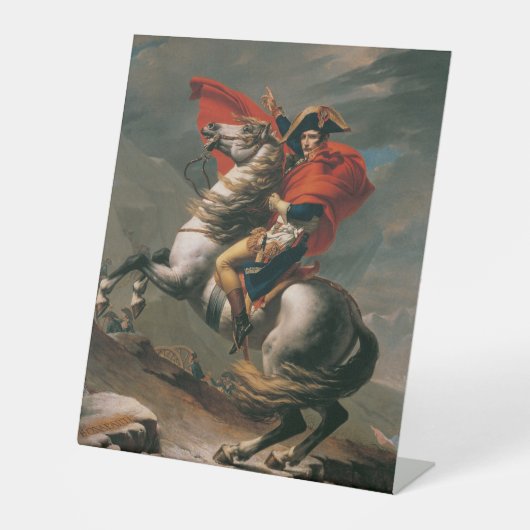 Napoleon mit Pferd, Schlacht am St. Bernard-Pass Sockelschild (Vorderseite)