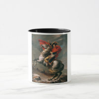 Napoleon mit Pferd, Schlacht am St. Bernard-Pass