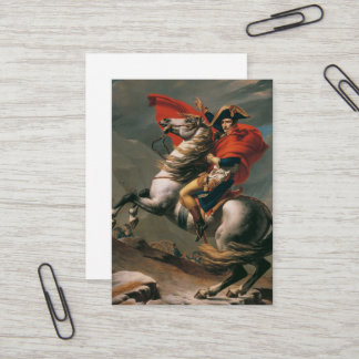 Napoleon mit Pferd, Schlacht am St. Bernhard Pass Visitenkarte