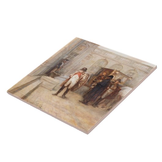 Napoleon nach Waterloo (Öl auf Leinwand) Fliese (Seite)