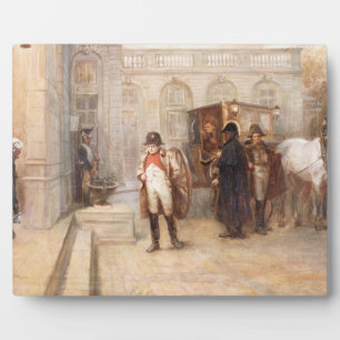 Napoleon nach Waterloo (Öl auf Leinwand) Fotoplatte