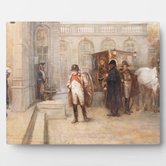 Napoleon nach Waterloo (Öl auf Leinwand) Fotoplatte (Vorderseite)