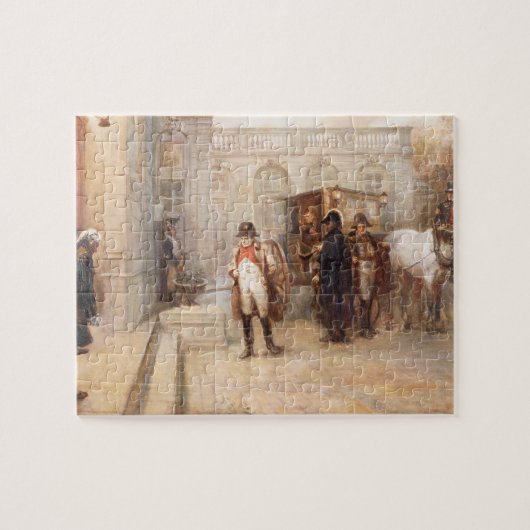 Napoleon nach Waterloo (Öl auf Leinwand) Puzzle (Horizontal)