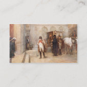 Napoleon nach Waterloo (Öl auf Leinwand) Visitenkarte (Rückseite)