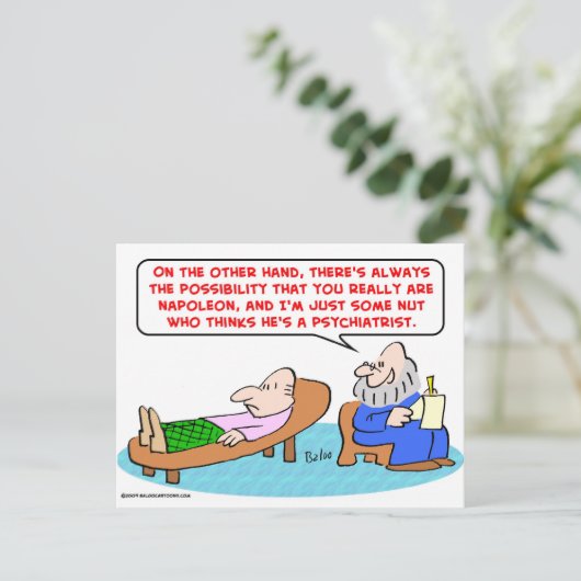 Napoleon-Psychiater Postkarte (Stehend Vorderseite)
