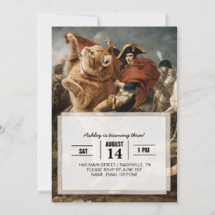 Napoleon reitet riesige Kampkatze Einladung