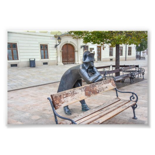 Napoleon Soldier Statue in Bratislava, Slowakei Fotodruck (Vorne)
