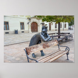 Napoleon Soldier Statue in Bratislava, Slowakei Poster