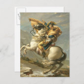 Napoleon über die Alpen am St. Bernard Postkarte (Vorne/Hinten)
