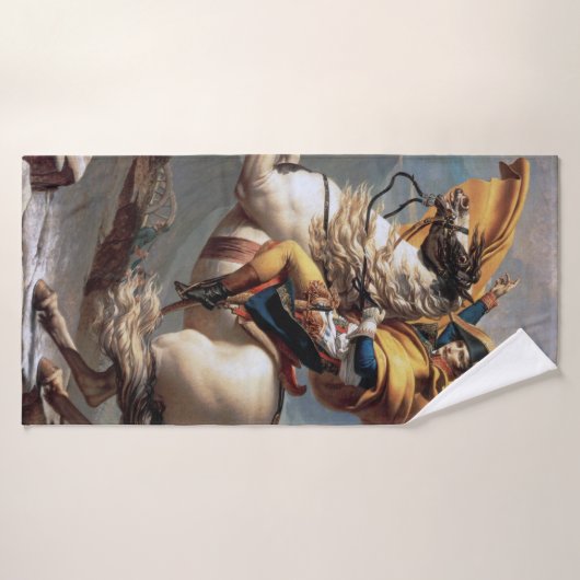 Napoleon über die Alpen, Jacques-Louis David Badehandtuch (Badehandtuch)