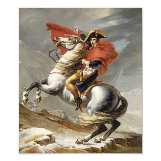 Napoleon über die Alpen - Jacques-Louis David Fotodruck (Vorne)