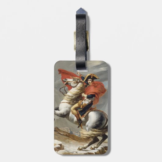 Napoleon über die Alpen - Jacques-Louis David Gepäckanhänger (Rückseite vertikal)