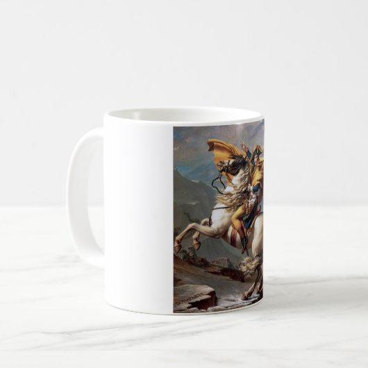 Napoleon über die Alpen, Jacques-Louis David Kaffeetasse (Vorderseite Links)