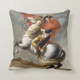 Napoleon über die Alpen - Jacques-Louis David Kissen