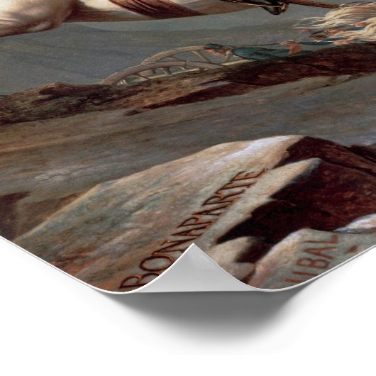 Napoleon über die Alpen, Jacques-Louis David Poster (Ecke)
