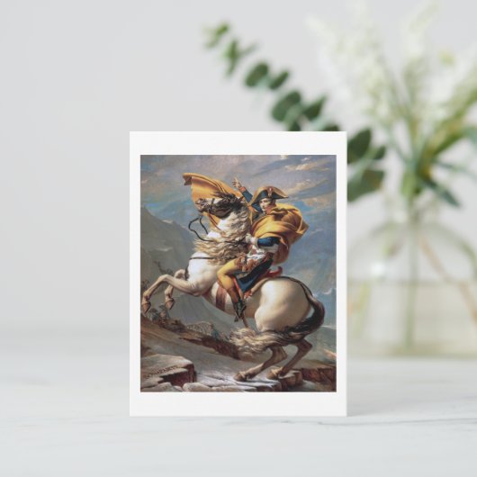 Napoleon über die Alpen, Jacques-Louis David Postkarte (Stehend Vorderseite)