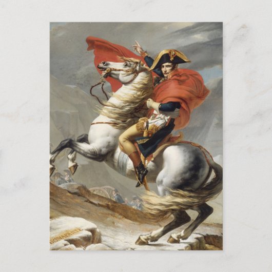 Napoleon über die Alpen - Jacques-Louis David Postkarte (Vorderseite)