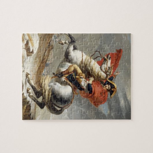 Napoleon über die Alpen - Jacques-Louis David Puzzle (Horizontal)