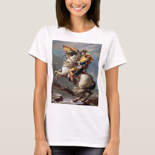 Napoleon über die Alpen, Jacques-Louis David T-Shirt (Vorderseite)