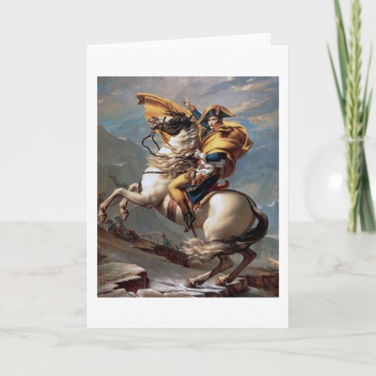 Napoleon überquert die Alpen, Jacques-Louis David Karte (Vorderseite)