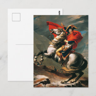 Napoleon überquert die Alpen Neoklassische Malerei Postkarte