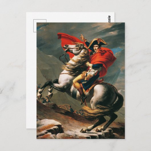 Napoleon überquert die Alpen Neoklassische Malerei Postkarte (Vorne/Hinten)