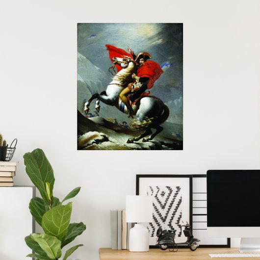 Napoleon überquert die Alpen (Perfekte Qualität) Poster (Heimbüro)