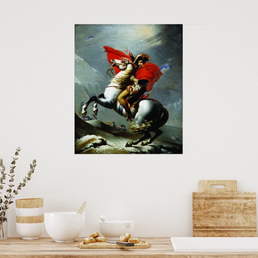 Napoleon überquert die Alpen (Perfekte Qualität) Poster (Küche)