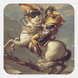 Napoleon überquert die Alpen (Version von 1801) Quadratischer Aufkleber