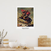 Napoleon überquert die Alpen von Jacques-Louis Dav Poster (Küche)