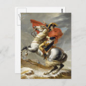 Napoleon überquert die Alpen von Jacques Louis Dav Postkarte (Vorne/Hinten)