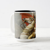 Napoleon überquert die Alpen von Jacques Louis Dav Zweifarbige Tasse (Vorderseite Links)