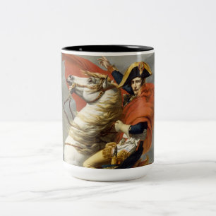 Napoleon überquert die Alpen von Jacques Louis Dav Zweifarbige Tasse