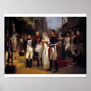 Napoleon und die Königin von Preußen in Tilsit Poster