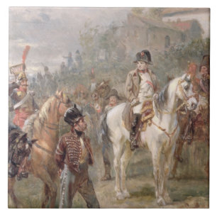 Napoleon und seine Truppen (Öl auf Platte) (Paar Fliese