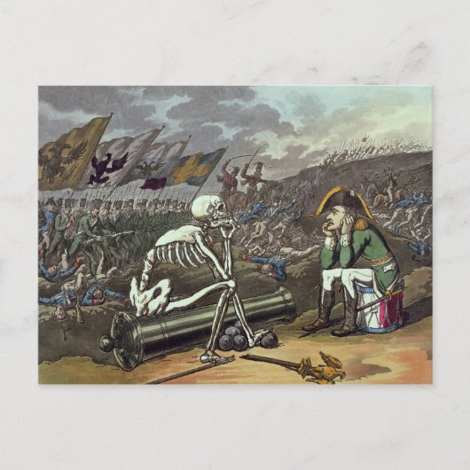 Napoleon und Skelett, 18. Postkarte (Vorderseite)